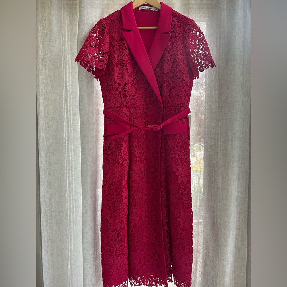 Self-Portrait Fuchsia Dress